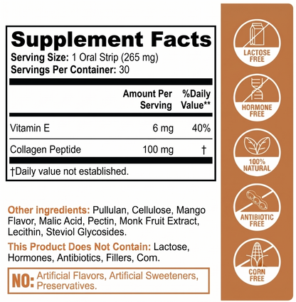 Elavie™ Organic Collagen + Vitamin E Radiance Beauty Strips